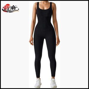 Seamless Nylon Blend Jumpsuit for Workout Yoga Exercise